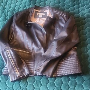 H&M Black Leather Biker Jacket